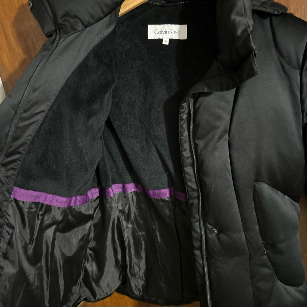 Calvin Klein Womens M Black Puffer Winter Jacket Coat - Picture 3 of 7
